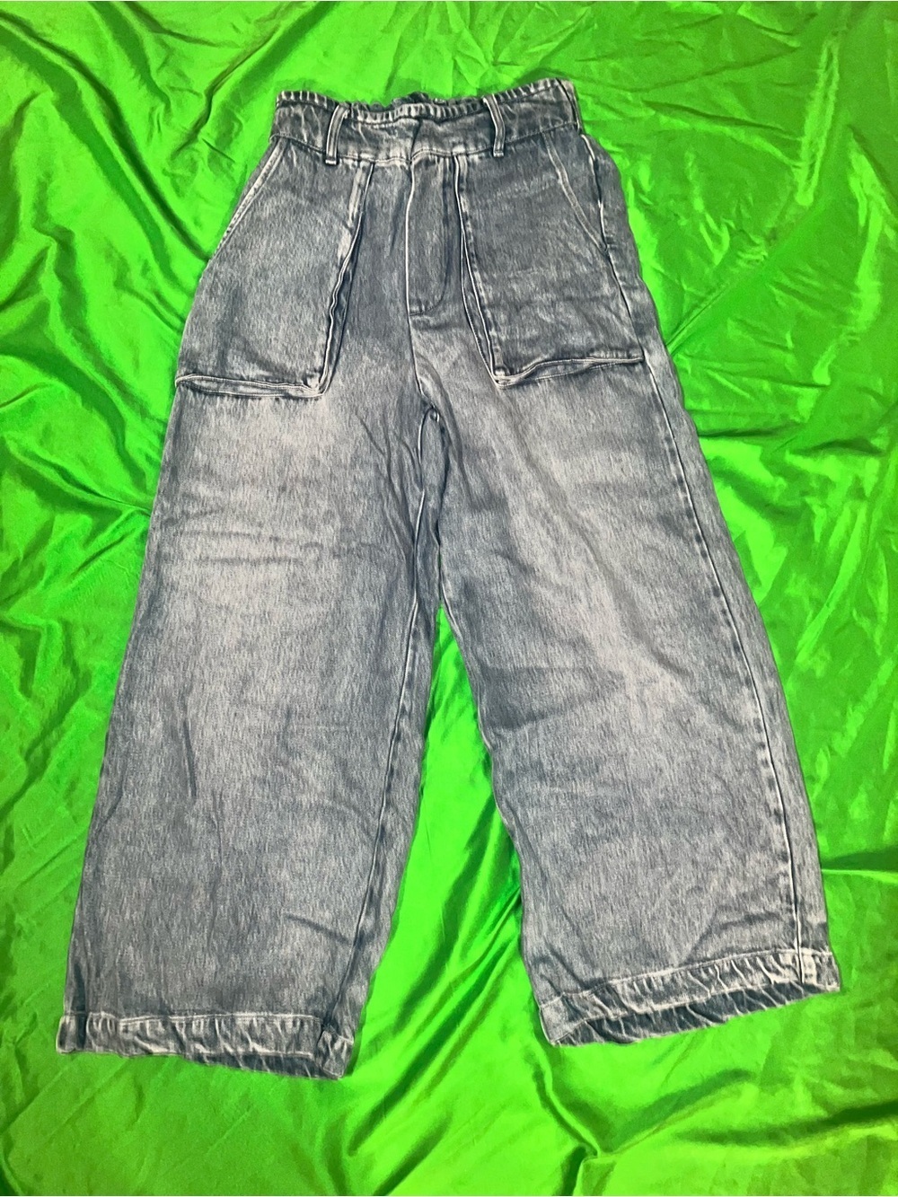 Young Fabulous & Broke High-Rise Wide-Leg Washed Stretch Denim Jeans - Medium